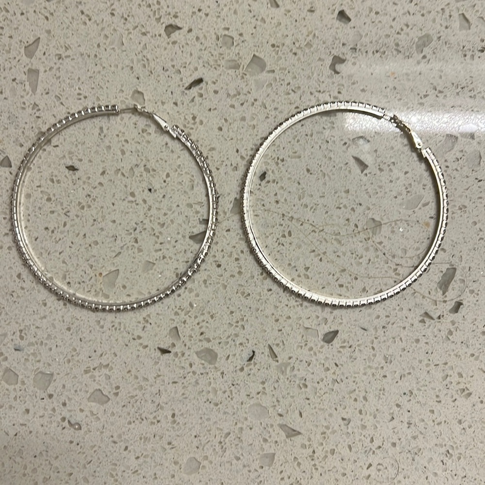 Large rhinestone earrings